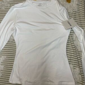 Women's White Long Sleeve Top